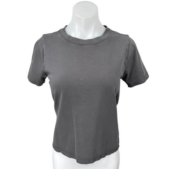 Madewell Dark Gray Short Sleeve Crew Neck Basic Casual T Shirt Tee Top Size XS - Picture 1 of 3